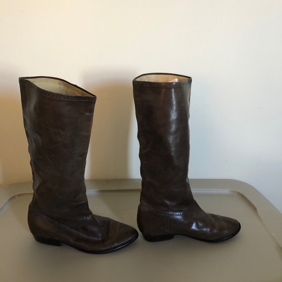 Beautiful vintage boots size 38 grayish brown - Picture 2 of 7